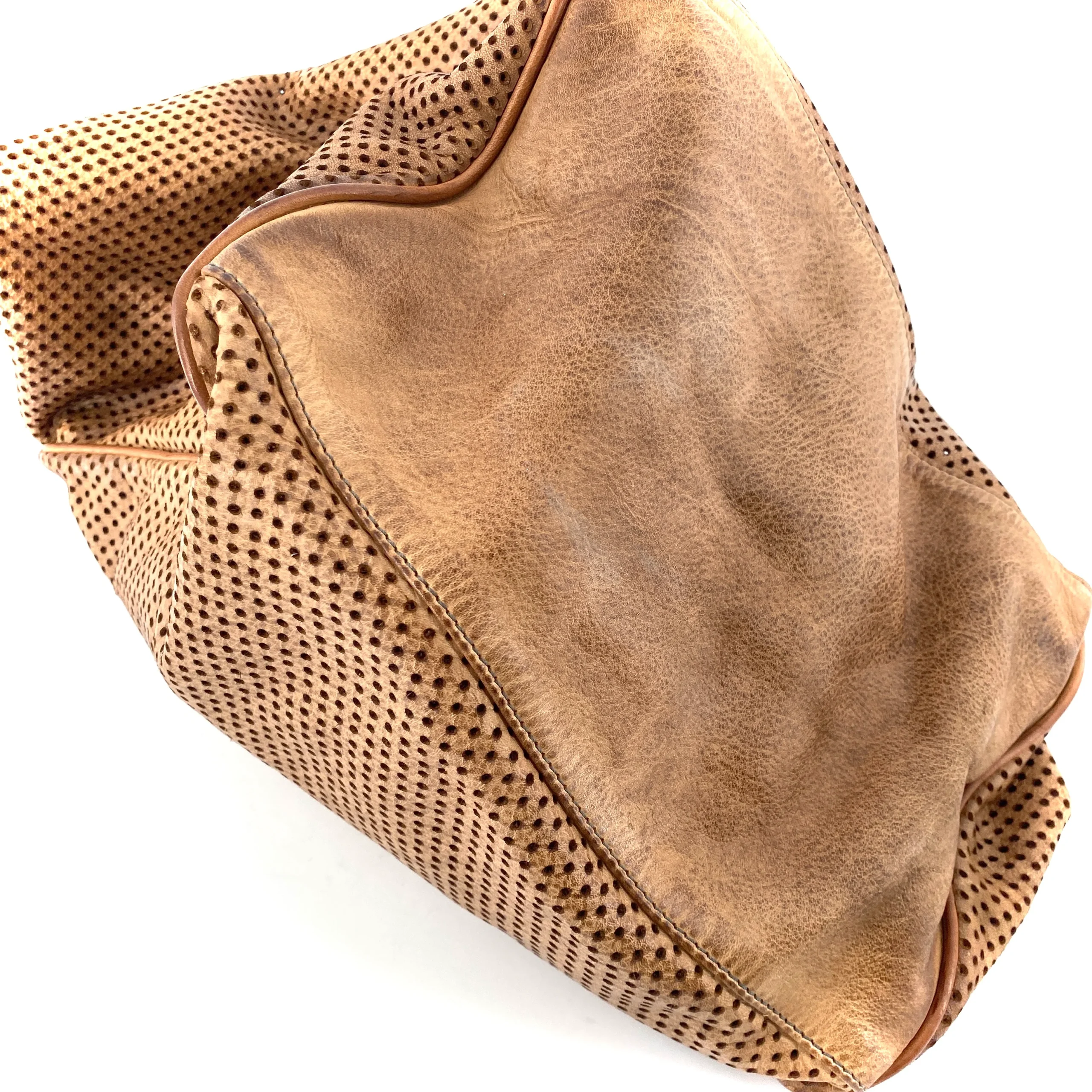 Sac IN CITTA en Cuir Perforé Camel – Image 5