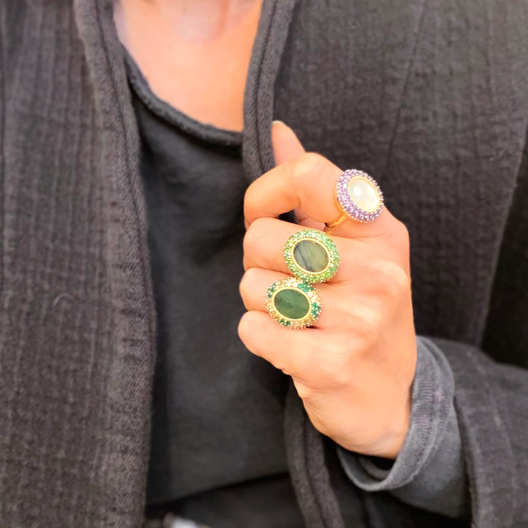 Bague MIRAGE en Plaqué Or et Nacre – Image 6