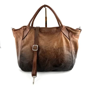 Sac GROUND FLOOR en Cuir Taupe Dégradé