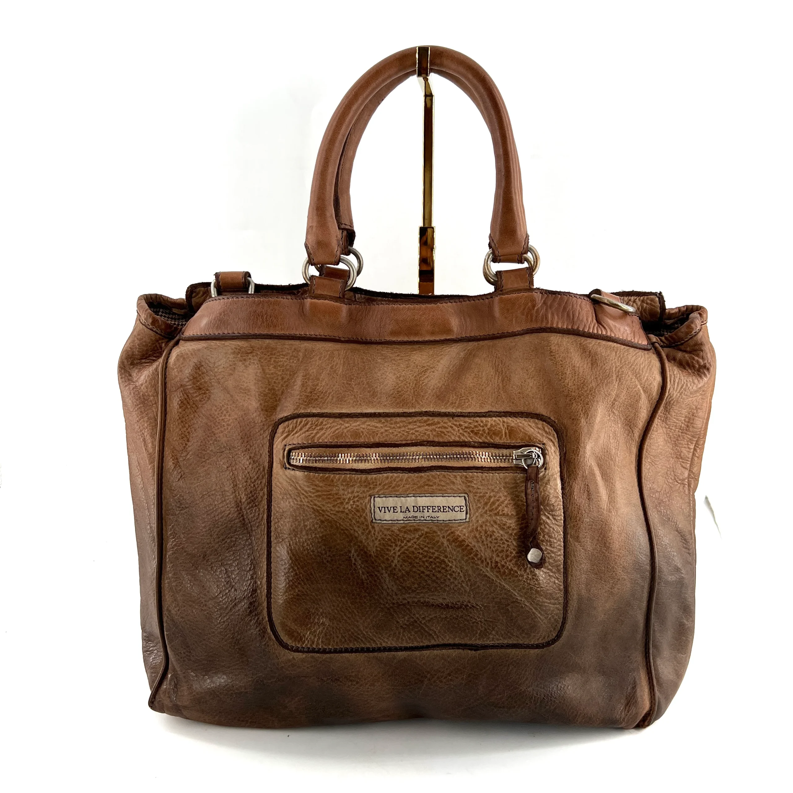 Sac TOKYO T en Cuir Taupe Dégradé – Image 3