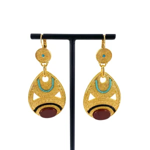 Boucles d'Oreilles MEI GM en Jaspe Rouge