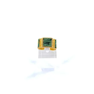 Bague Carrée et Réglable en Rubis Zoisite