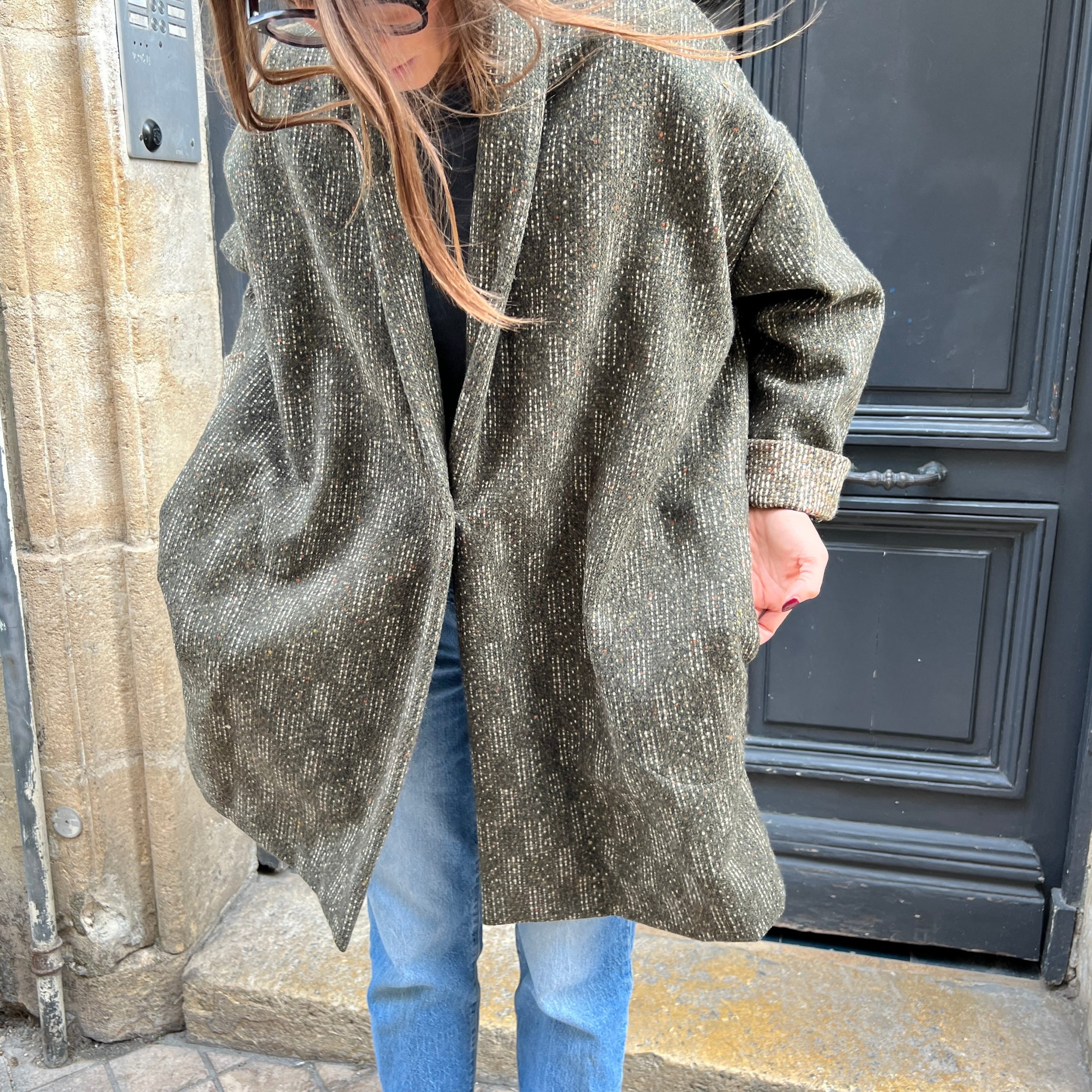Manteau TOM à Carreaux Kaki – Image 4