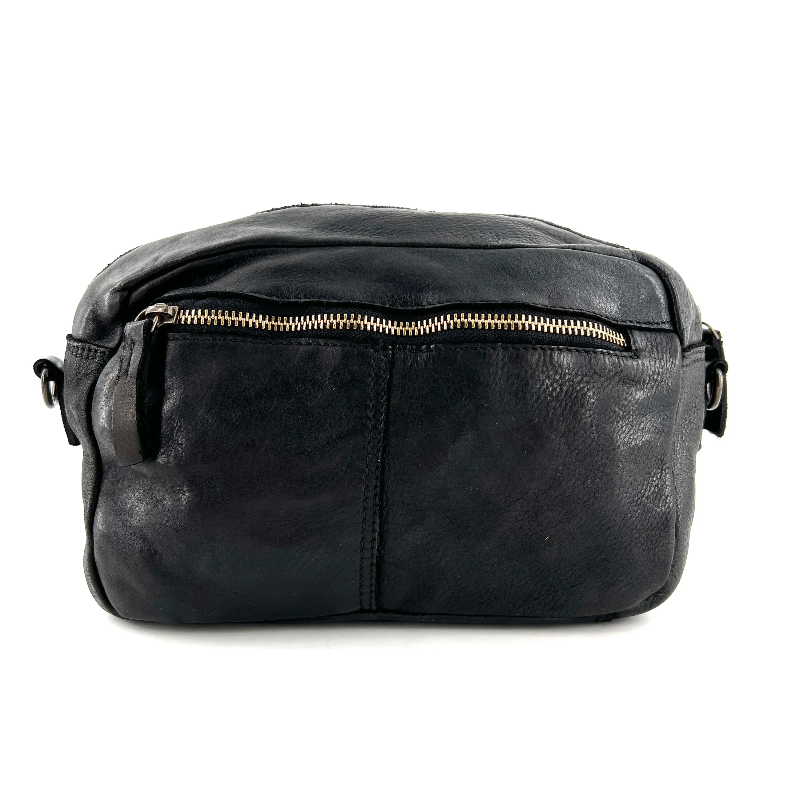 Sac Bandoulière en Cuir Tressé Noir – Image 3