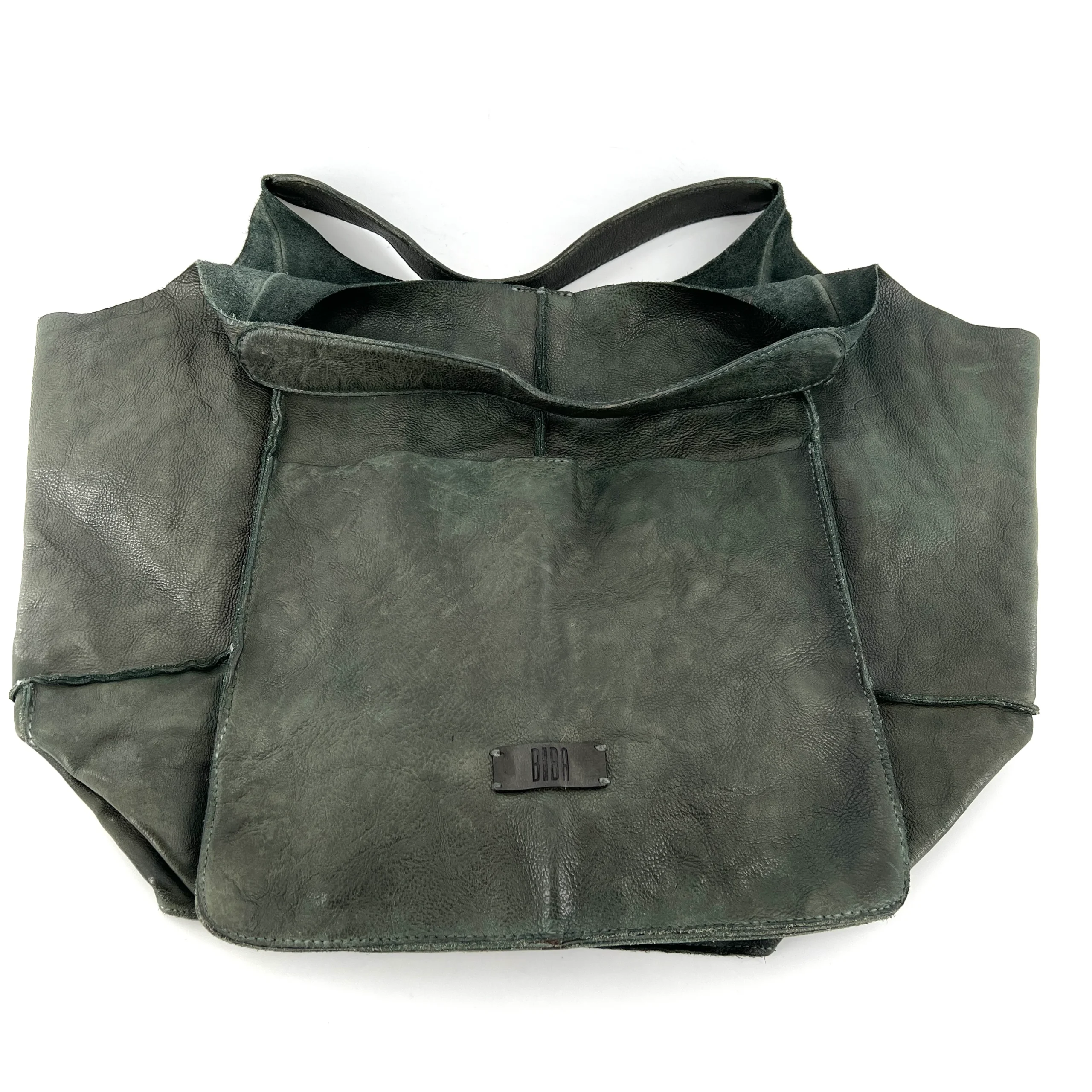 Sac Cabas en Cuir Vert – Image 6