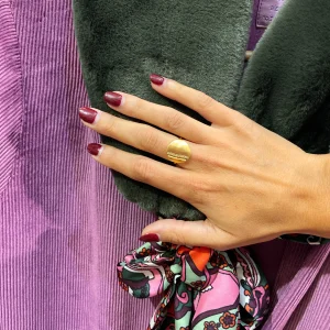 Bague JANIS en Plaqué Or et Zirconiums Blancs