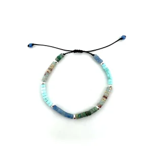 Bracelet en Pierres Naturelles Turquoise Finitions Argent