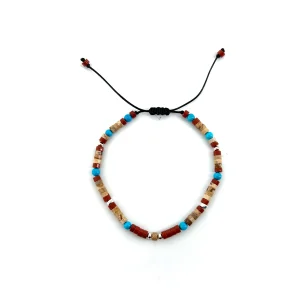 Bracelet en Pierres Naturelles Jaspe Finitions Argent