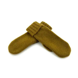 Moufles en Laine et Cachemire Vert Olive