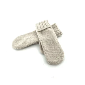 Moufles en Laine et Cachemire Blanc Cassé