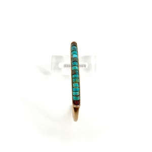 Jonc NINON en Plaqué Or et Turquoises