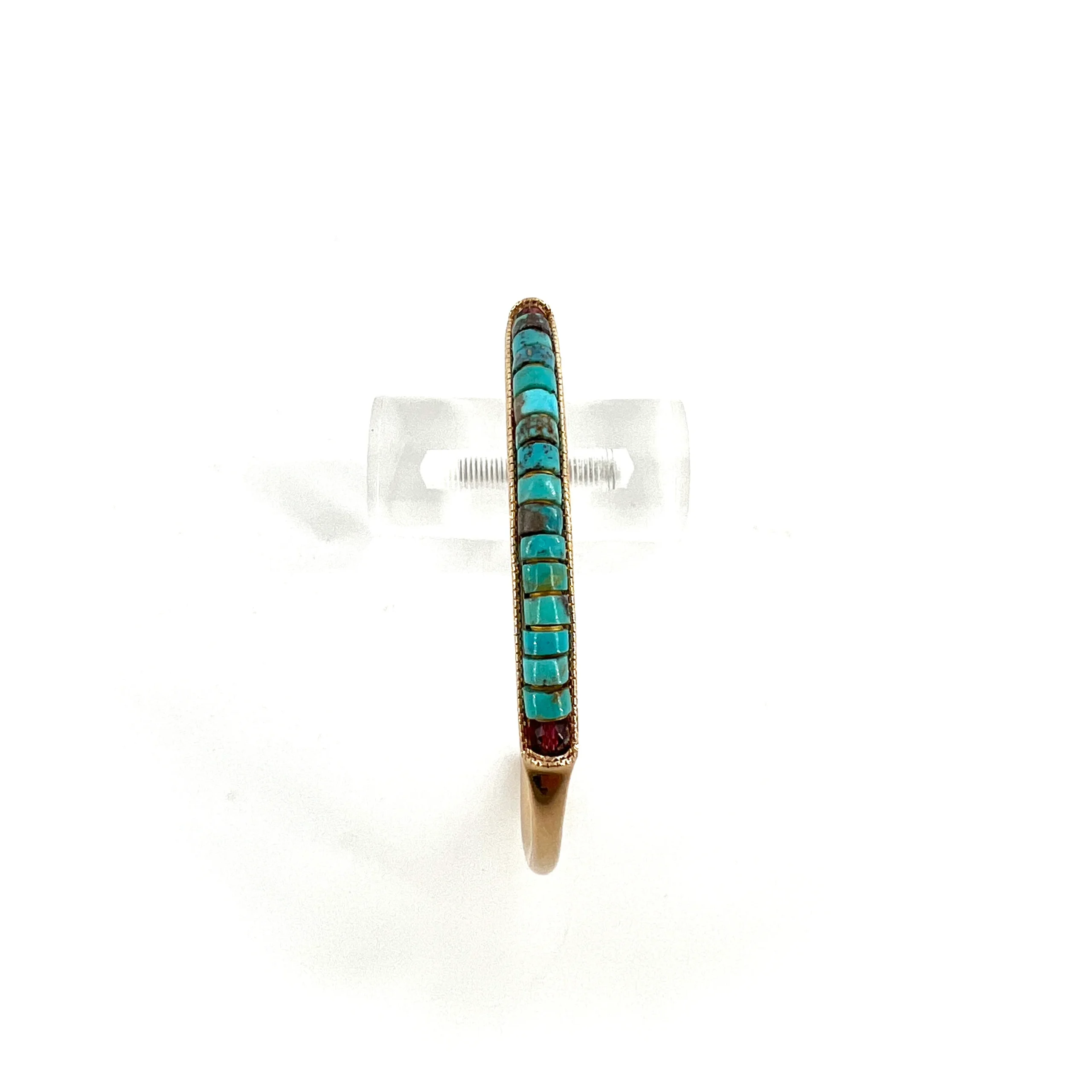 Jonc NINON en PlaquƩ Or et Turquoises