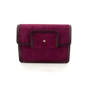 Sac LE MISCHKA Velours Cardinal / Bordeaux