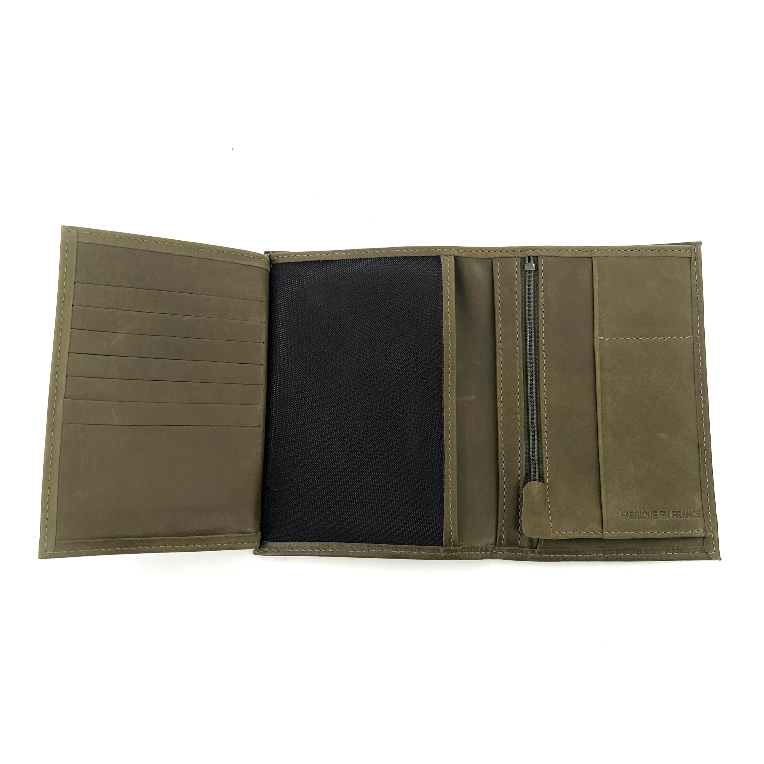 Portefeuille GM Vertical Kaki "Made In France" – Image 4