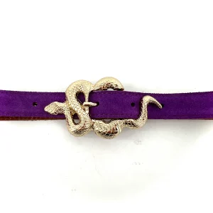 Ceinture LA BARBIER en Velours Viola