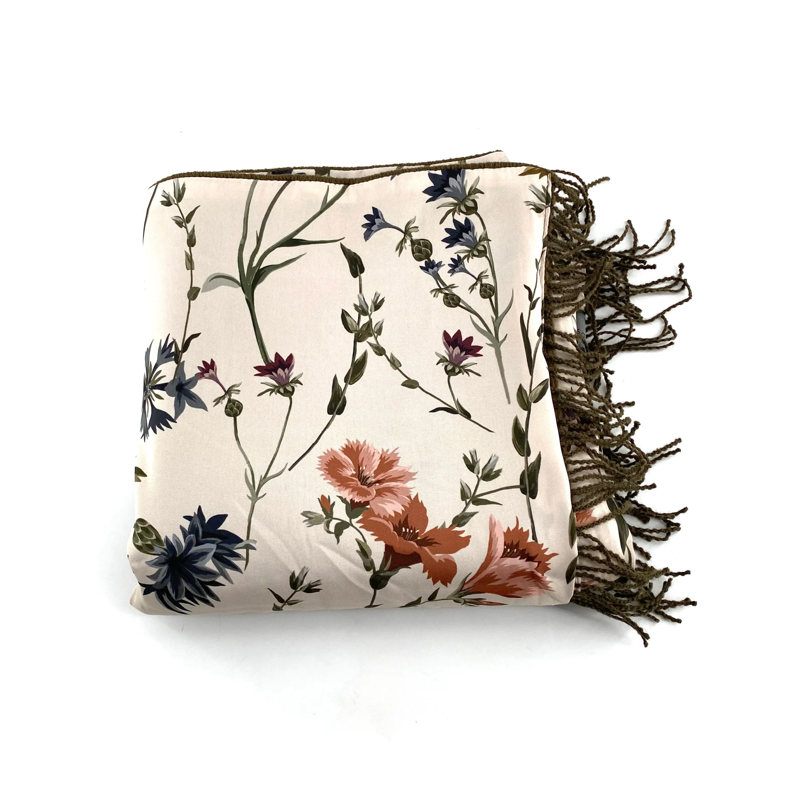 Étole Alpaga Doublée Foulard Kaki – Image 5