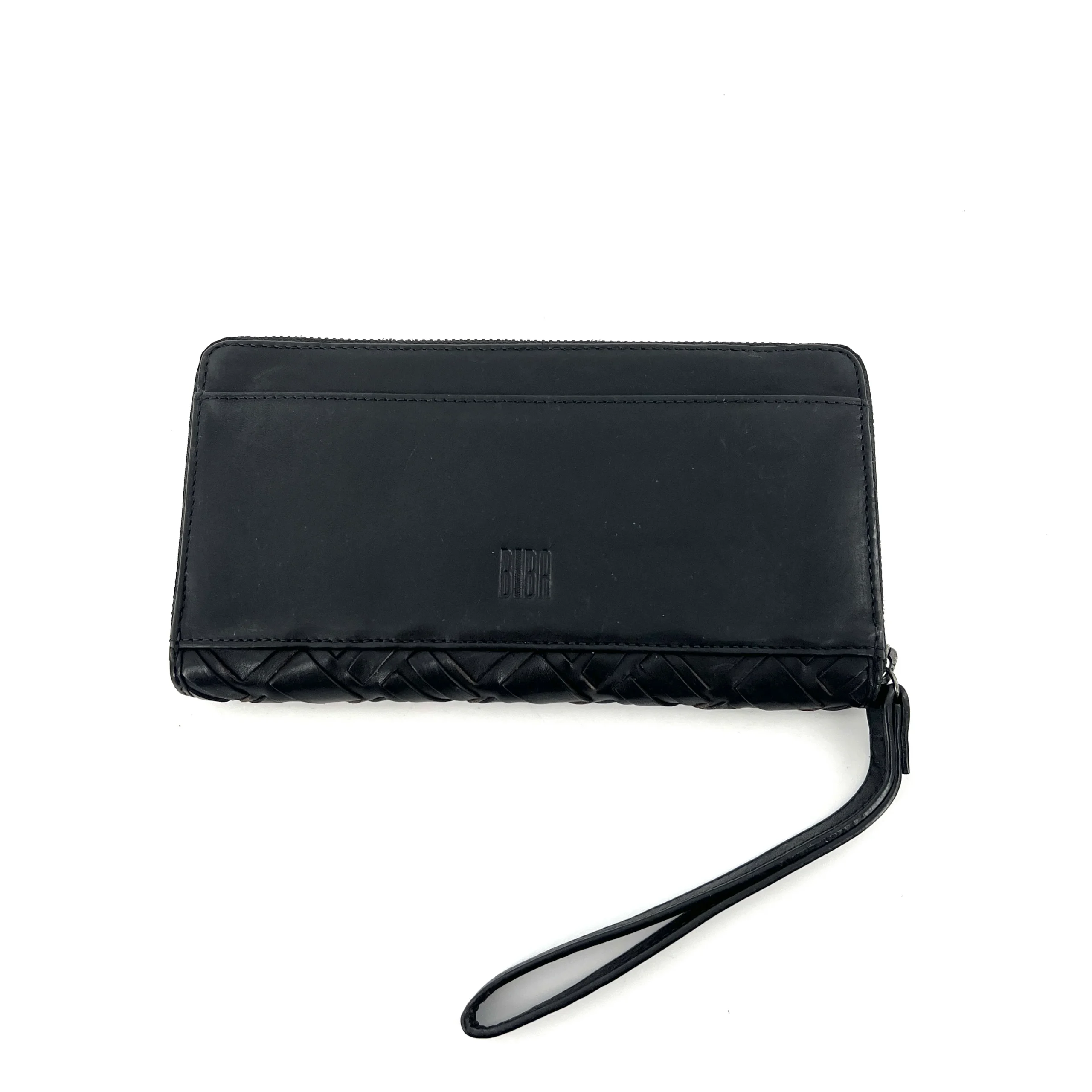 Portefeuille GM en Cuir Tressé Noir – Image 3