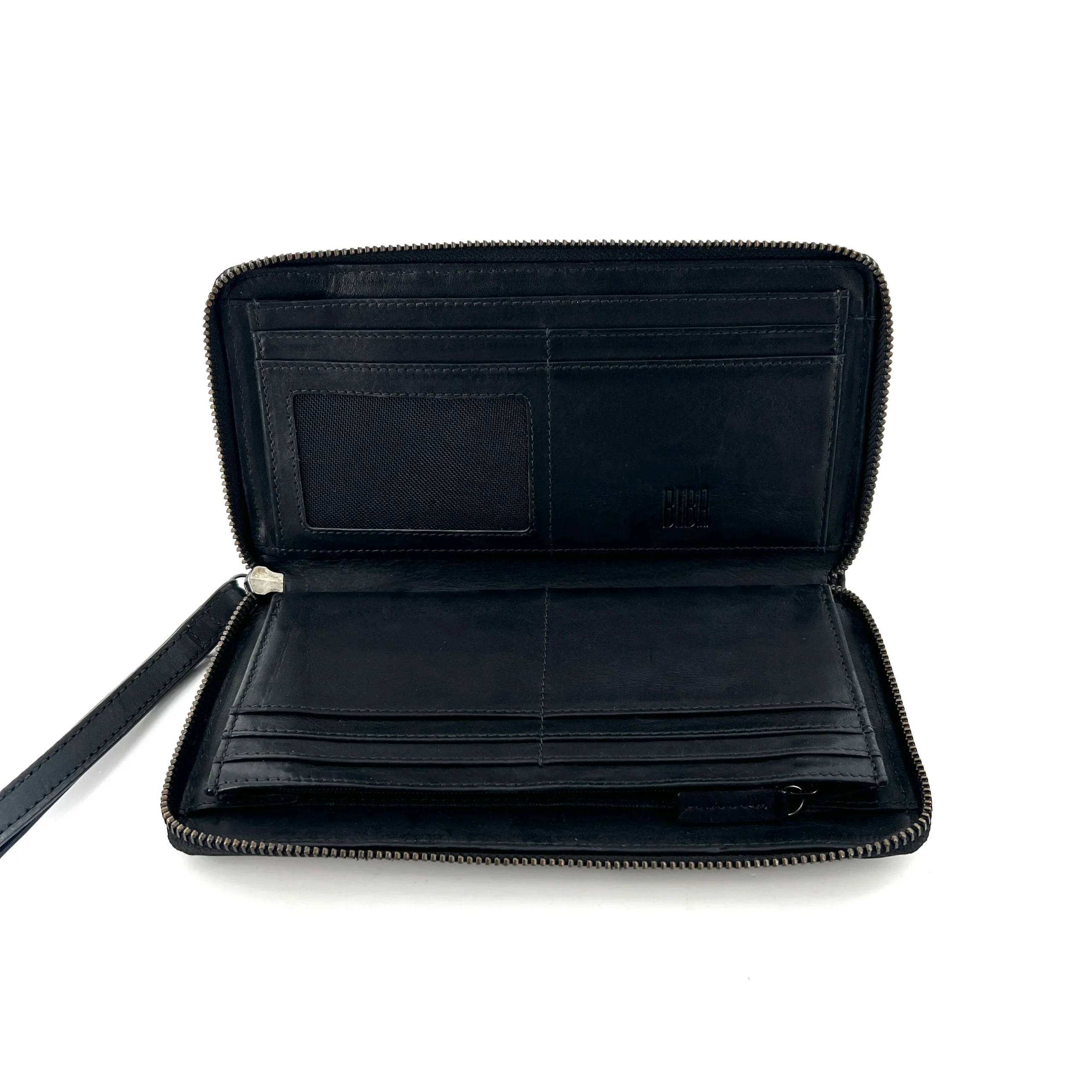 Portefeuille GM en Cuir Tressé Noir – Image 4