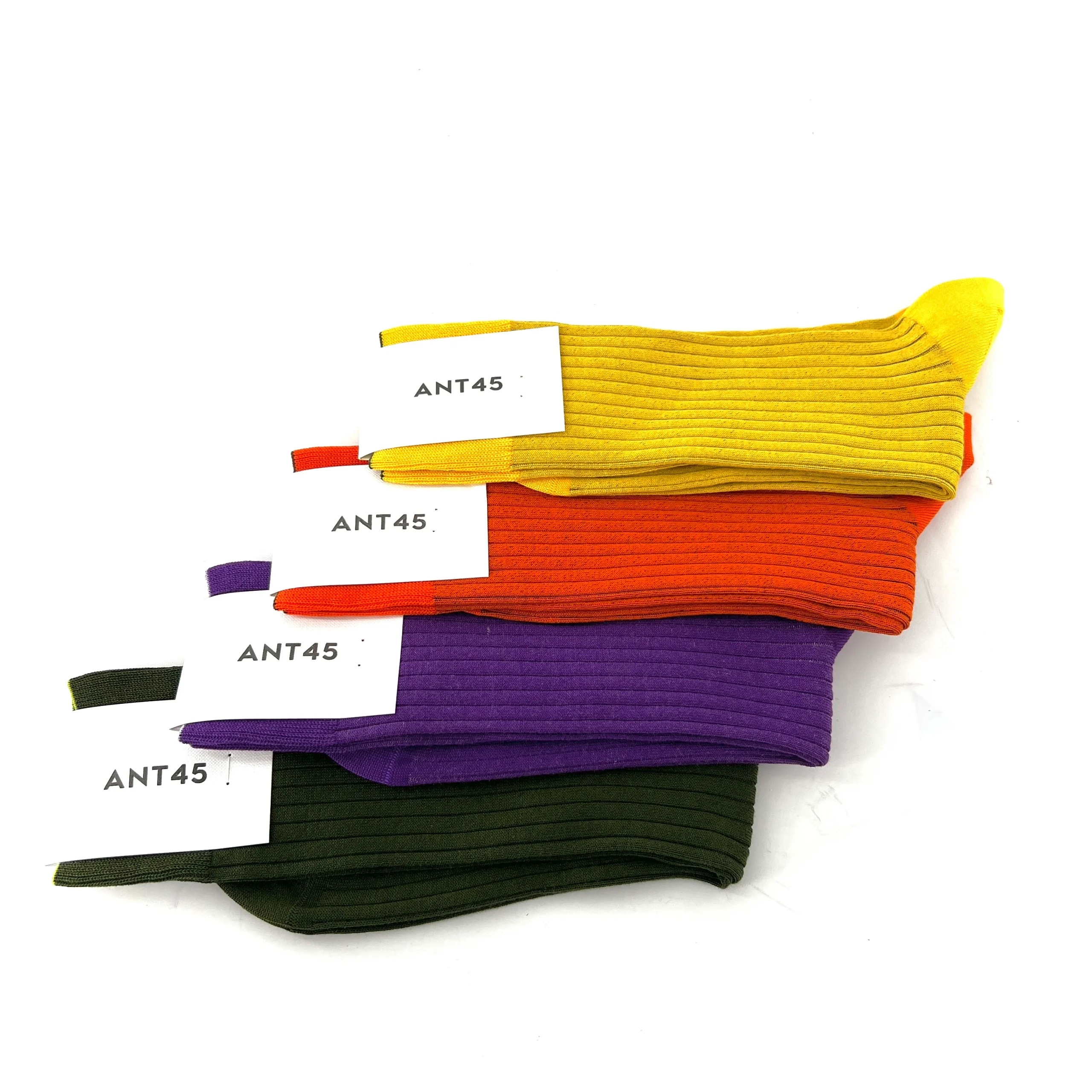 Chaussettes Côtelées Jaune – Image 3