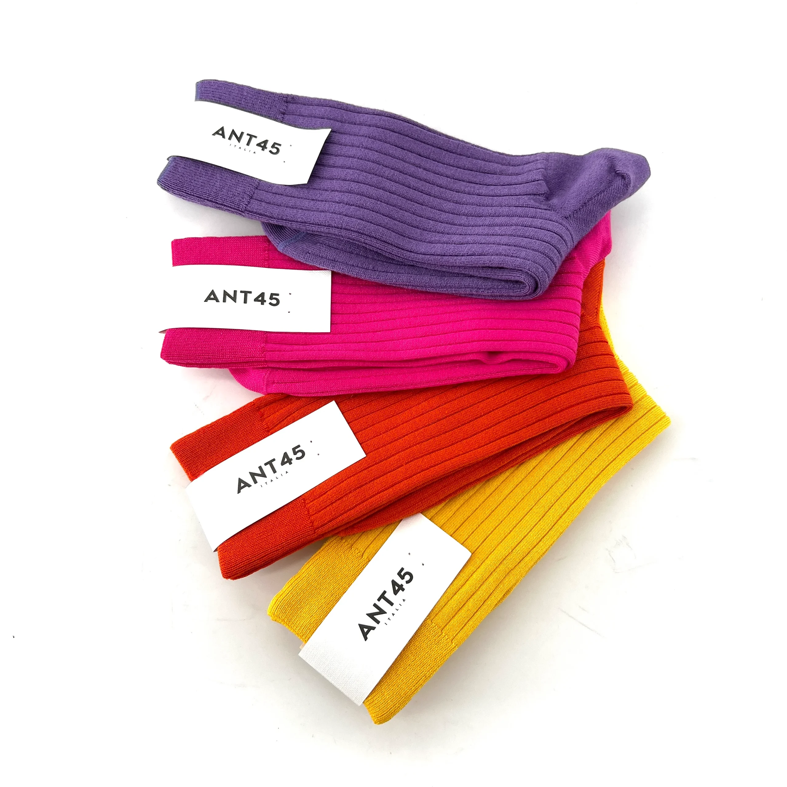 Chaussettes Côtelées Jaune – Image 3