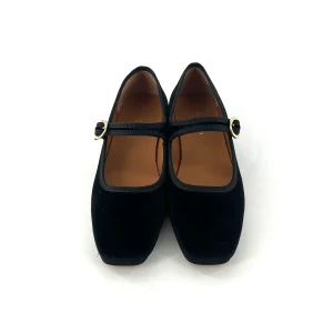 Ballerine LÉONIE en Velours Noir