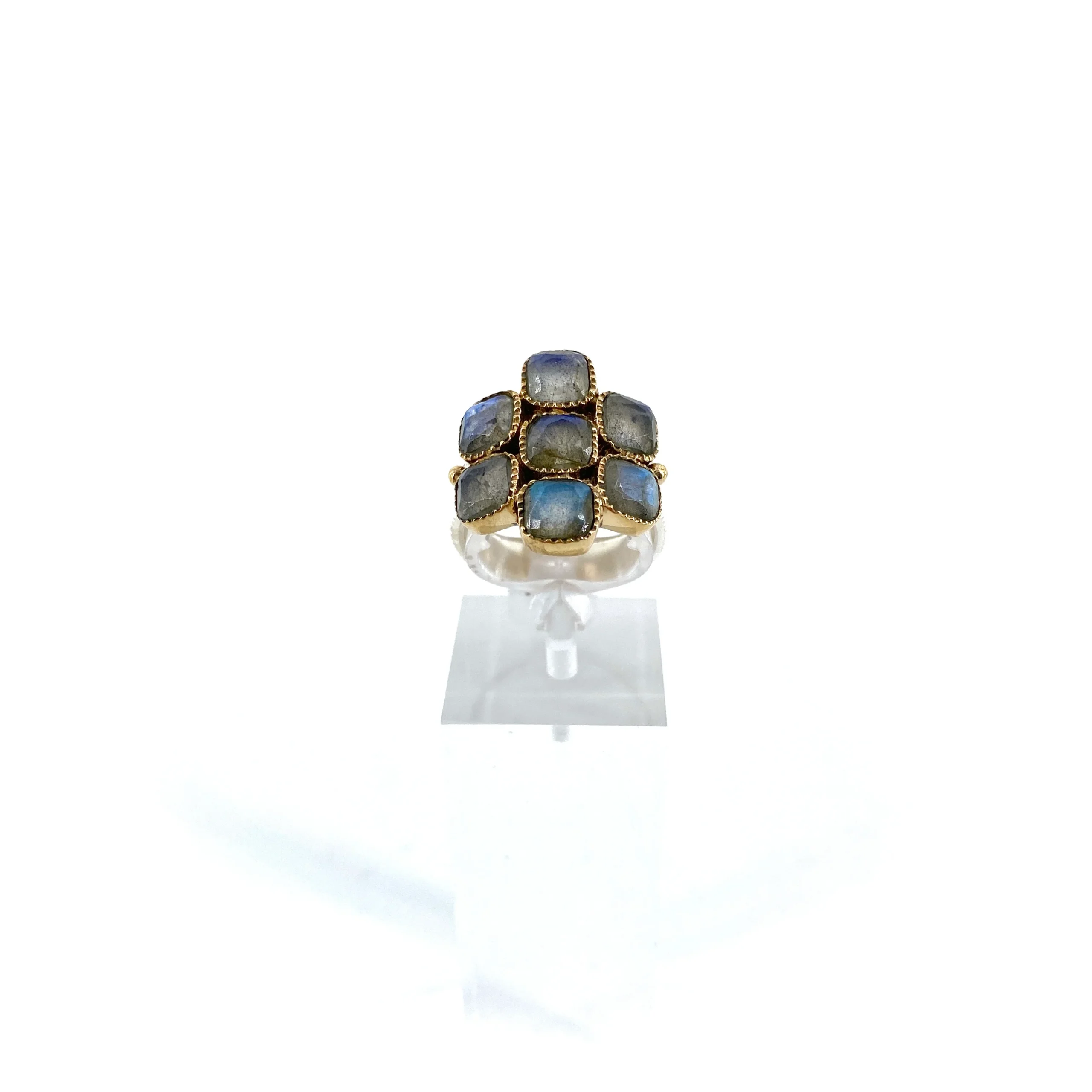 Bague PAOLA PM en Argent Laiton et Labradorites – Image 2