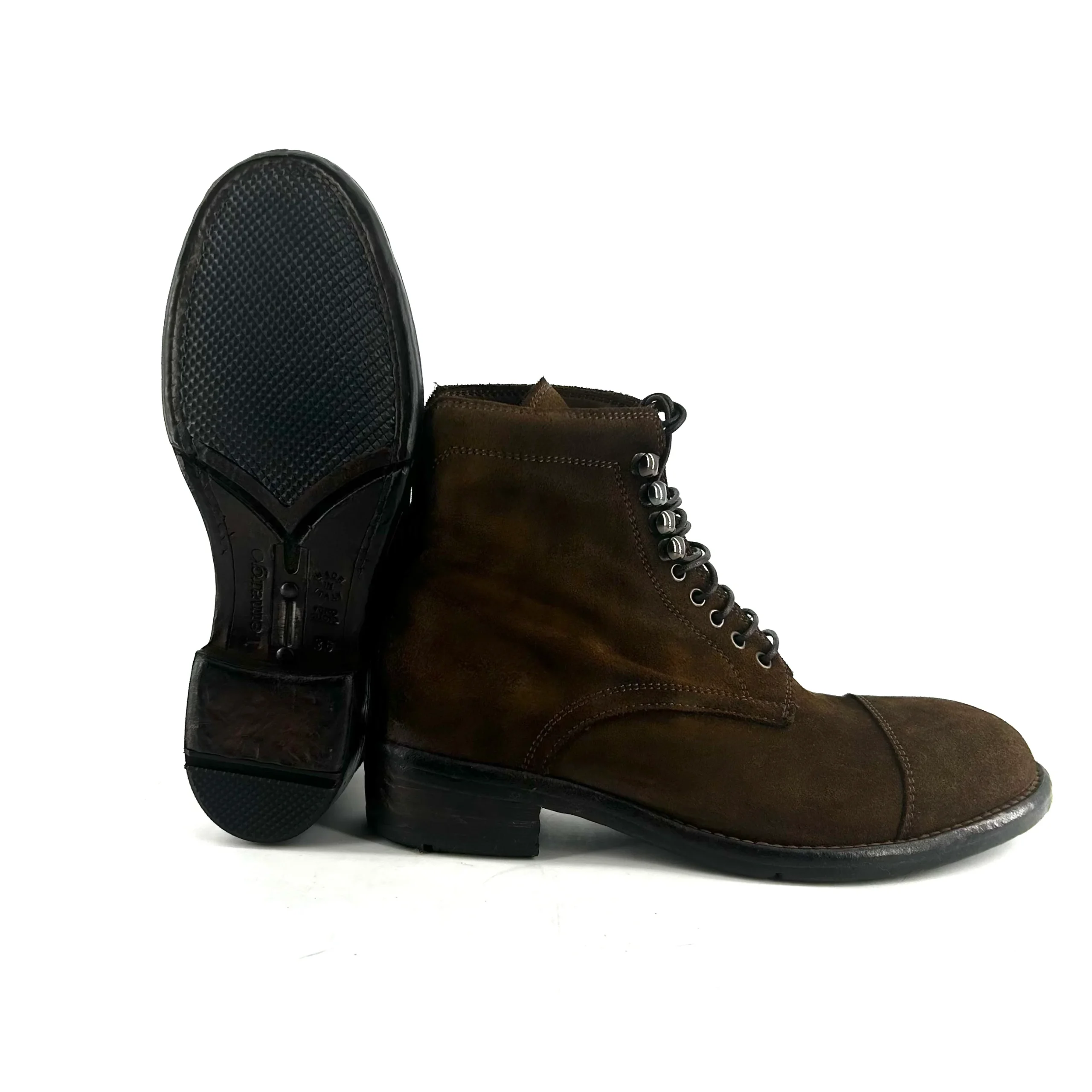 Chaussure Lacets Montante en Daim Corteccia – Image 9