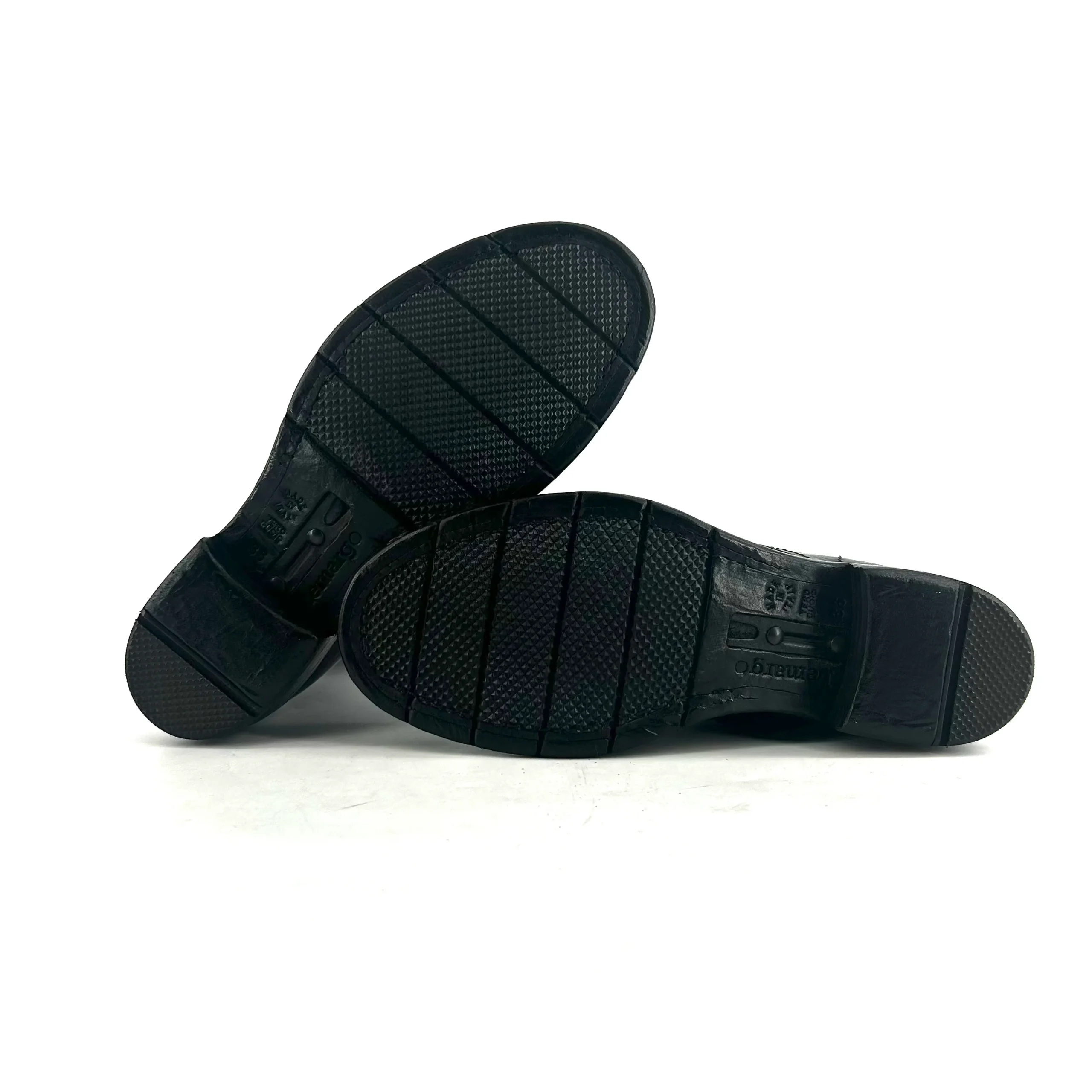 Chaussure Lacets Montante Zippé Intérieur en Cuir et Cuir stretch Noir – Image 8