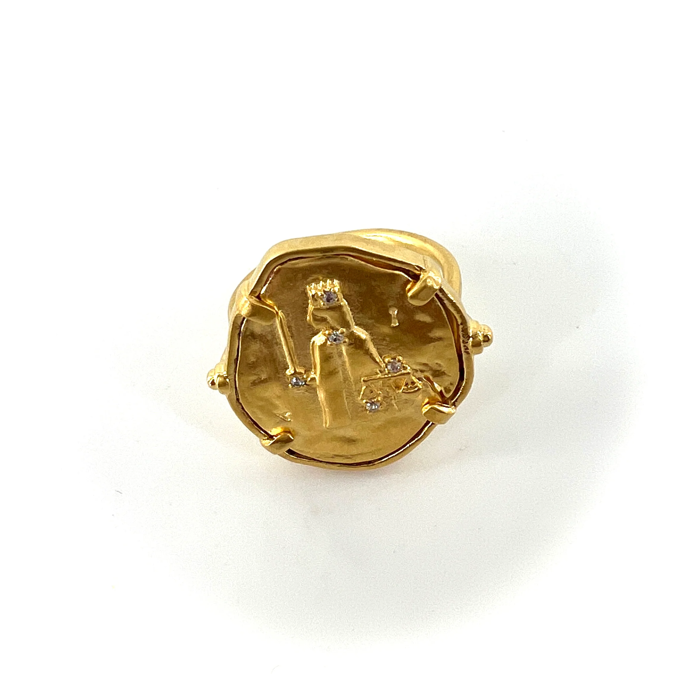 Bague THÉMIS en Plaqué Or et Zirconiums Blancs – Image 3