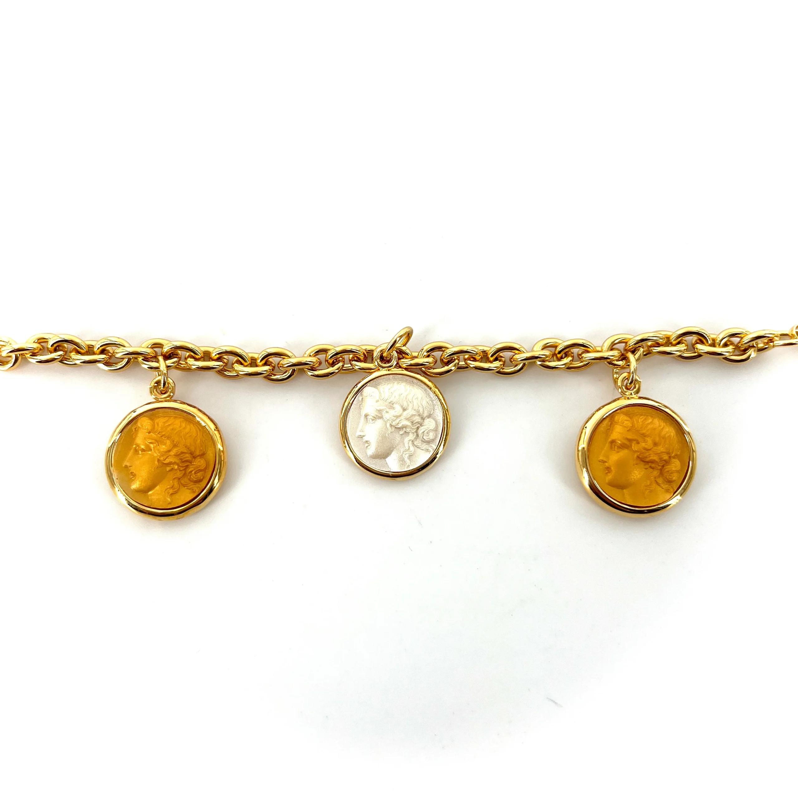 Bracelet en Plaqué Or et Résine Champagne et Gold – Image 5