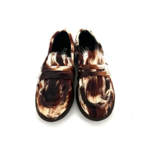 Mocassin Ultra Souple en Poulain Imprimé Vache
