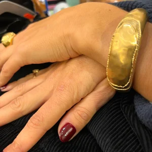 Jonc GILDA en Plaqué Or et Zirconiums Blancs