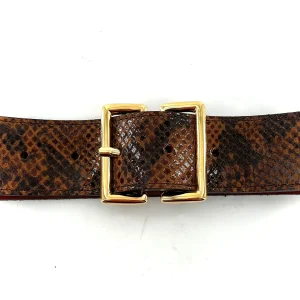 Ceinture LA BAYARD en Cuir Imprimé Serpent