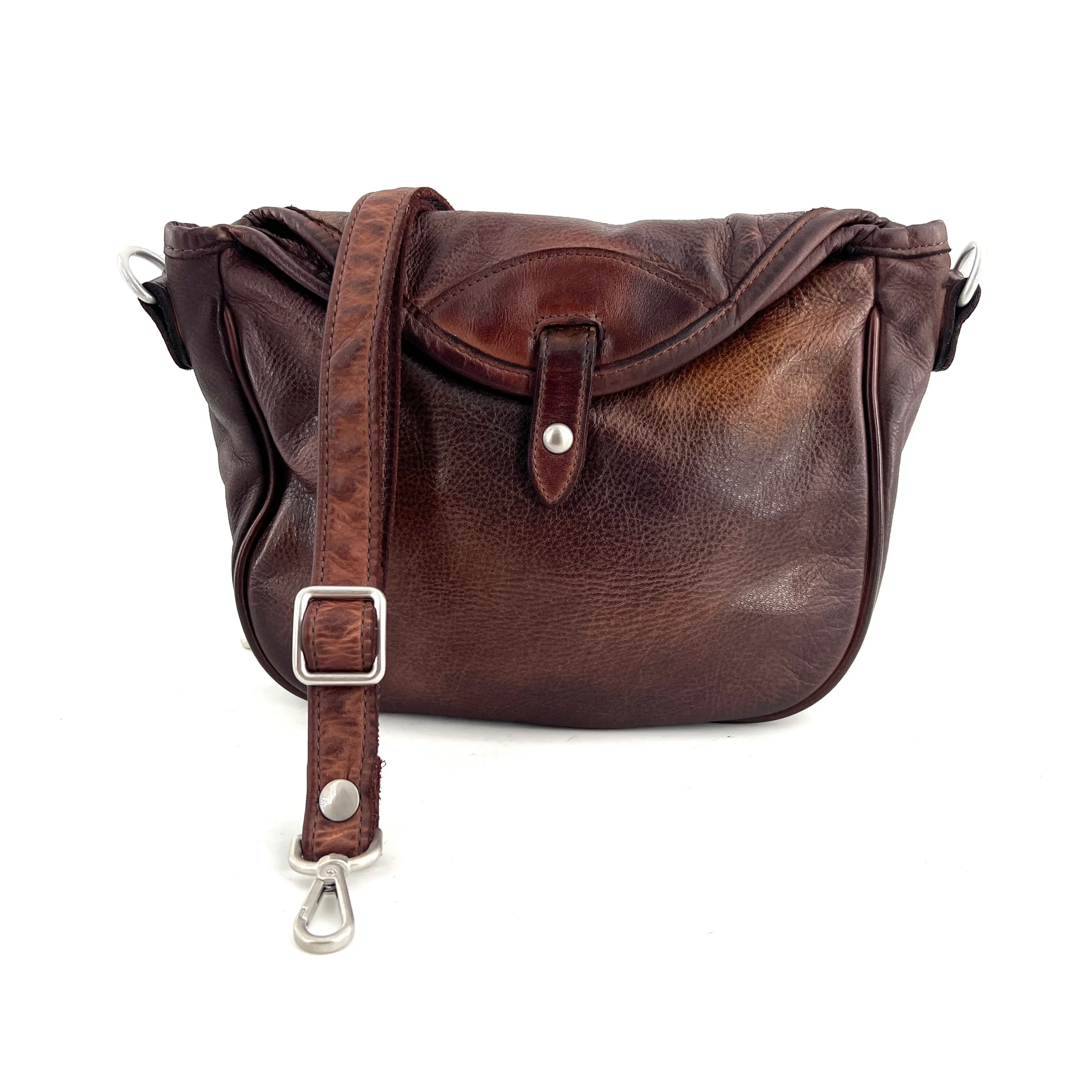 Sac DOUBLED WAVE en Cuir Rusty Brown