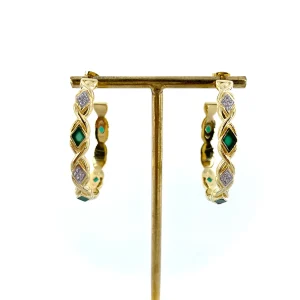 Créoles SANI en Onyx Vert