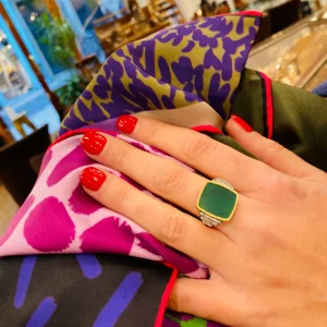 Bague KARA en Onyx Vert