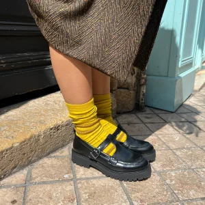 Babies Mocassin ANDRÉA Semelle Crantée en Cuir Noir