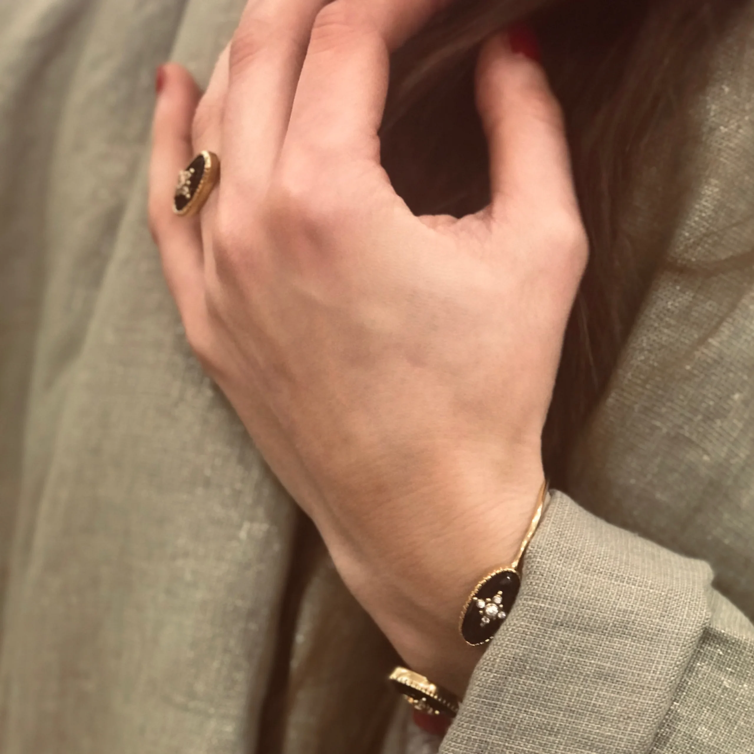 Bague TELMA en Onyx Noir – Image 3