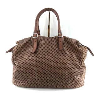 Sac PLAZA en Cuir Perforé Pebble