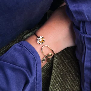 Jonc XÉNON en Plaqué Or et Cristal