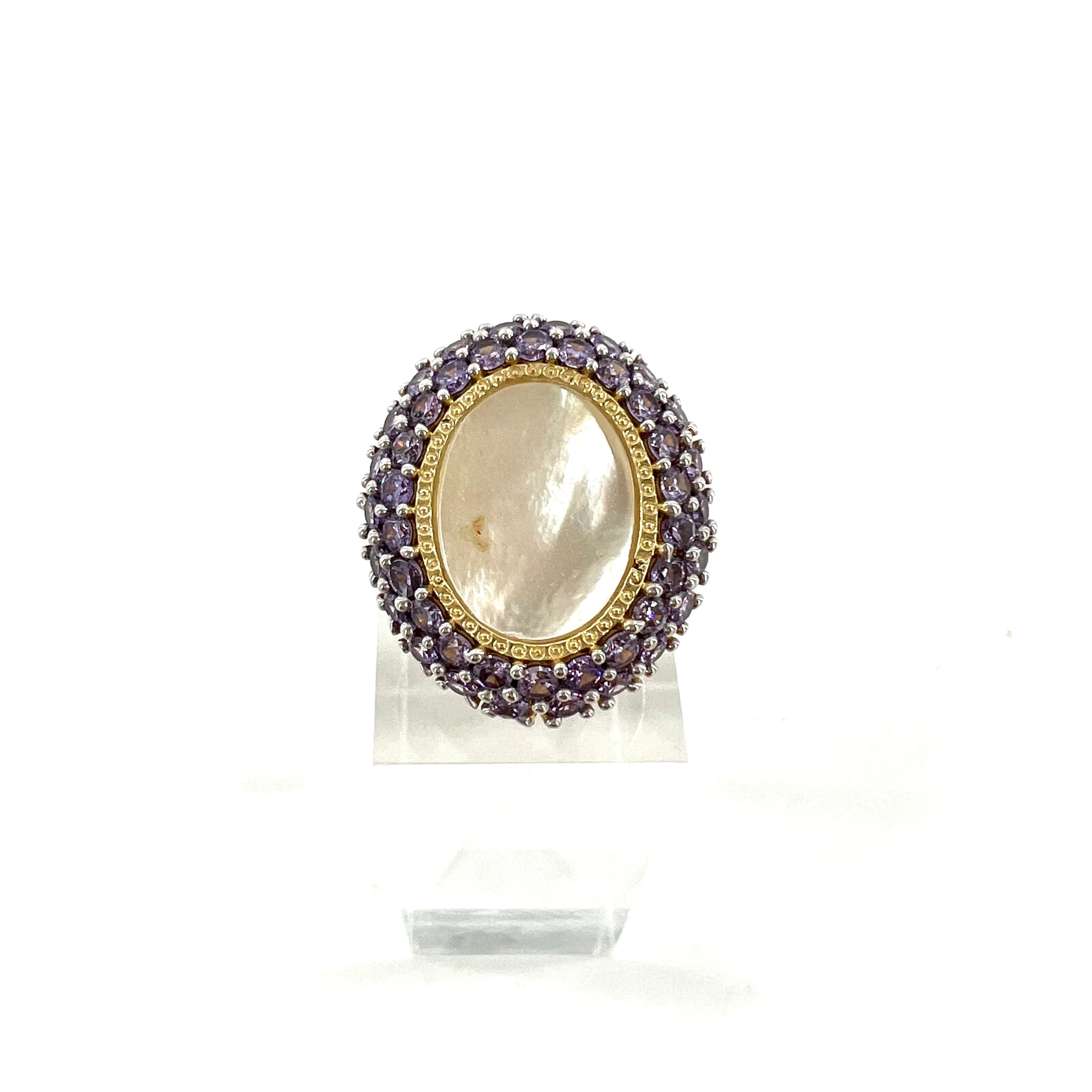 Bague MIRAGE en Plaqué Or et Nacre – Image 4