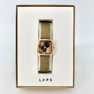 Montre PRIMA FOULAH Bracelet Perlon Doré