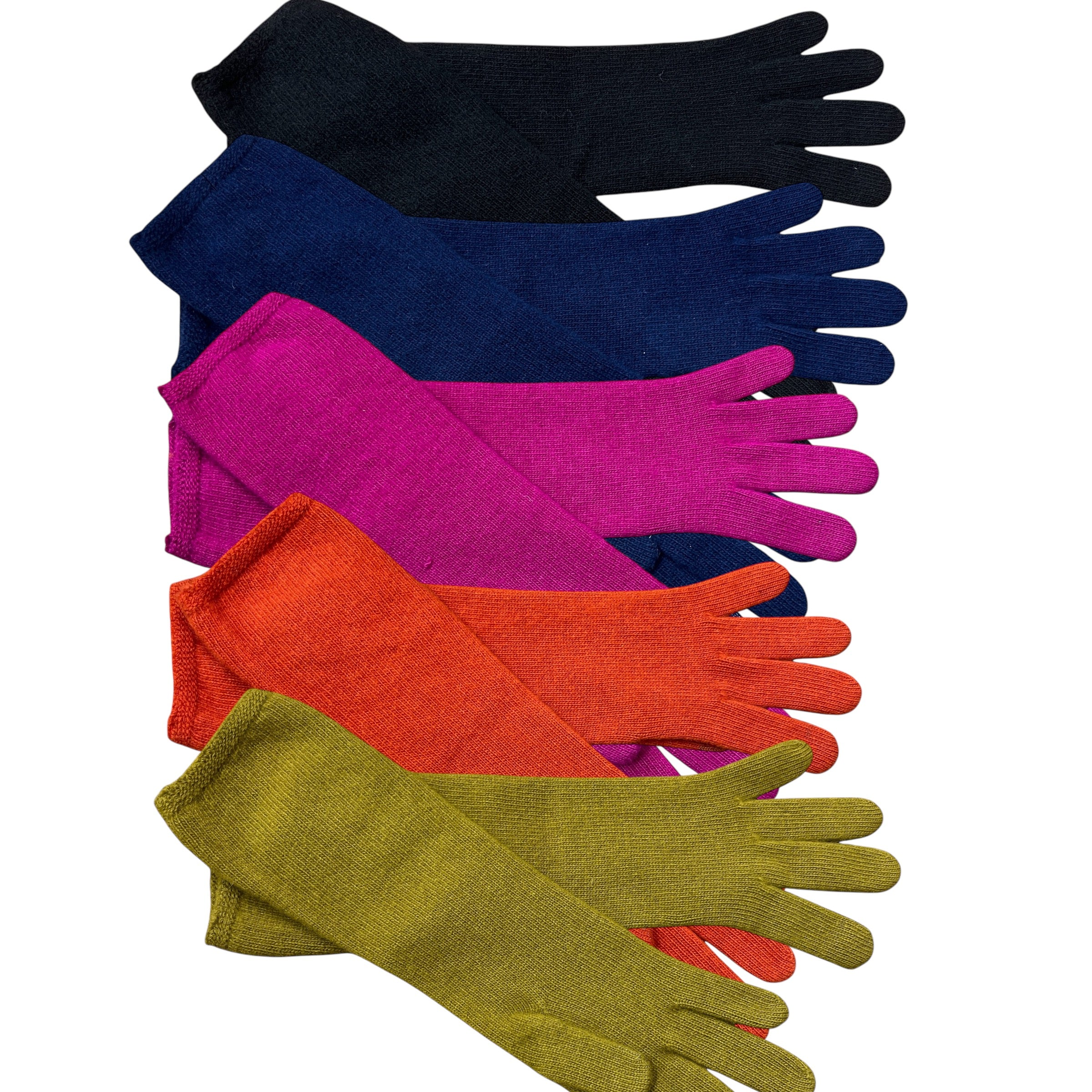 Longs Gants en Laine et Cachemire Rose – Image 4