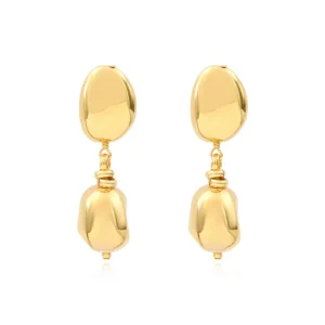 Boucle d'Oreille à Clips LOULOU en Métal Doré à l'Or Fin