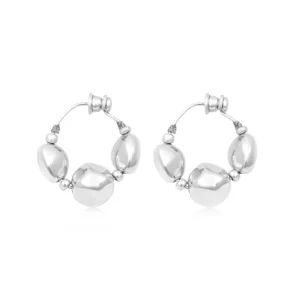 Petites Créoles LOULOU en Métal Argenté