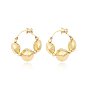 Petites Créoles LOULOU en Métal Doré à l'Or Fin