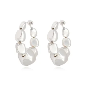 Créoles LOULOU en Métal Argenté