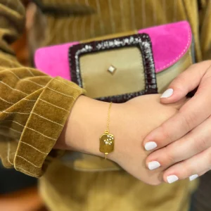 Bracelet FRANCÉS en Plaqué Or et Zirconiums Blancs