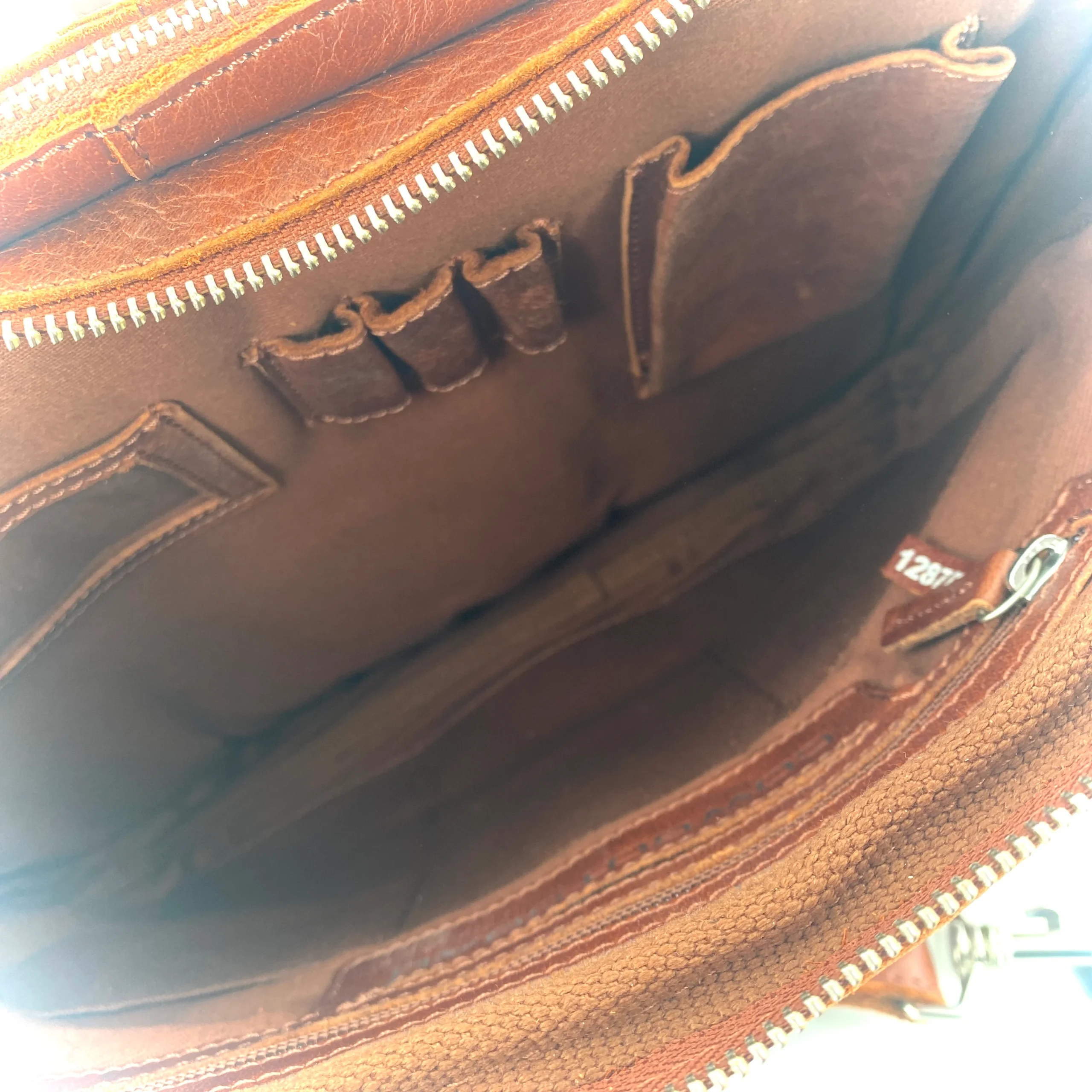 Cartable en Cuir Camel – Image 6