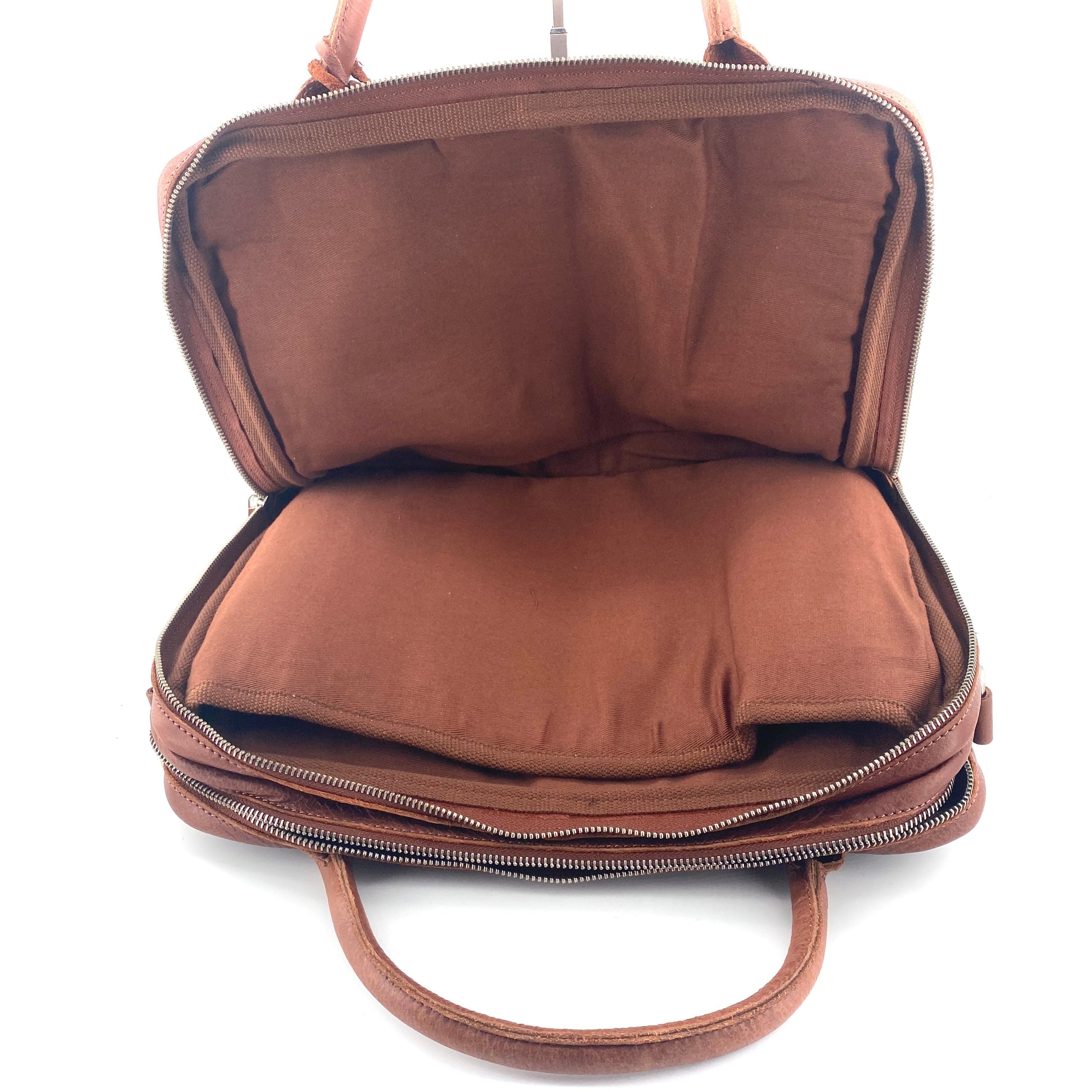 Cartable en Cuir Camel – Image 4